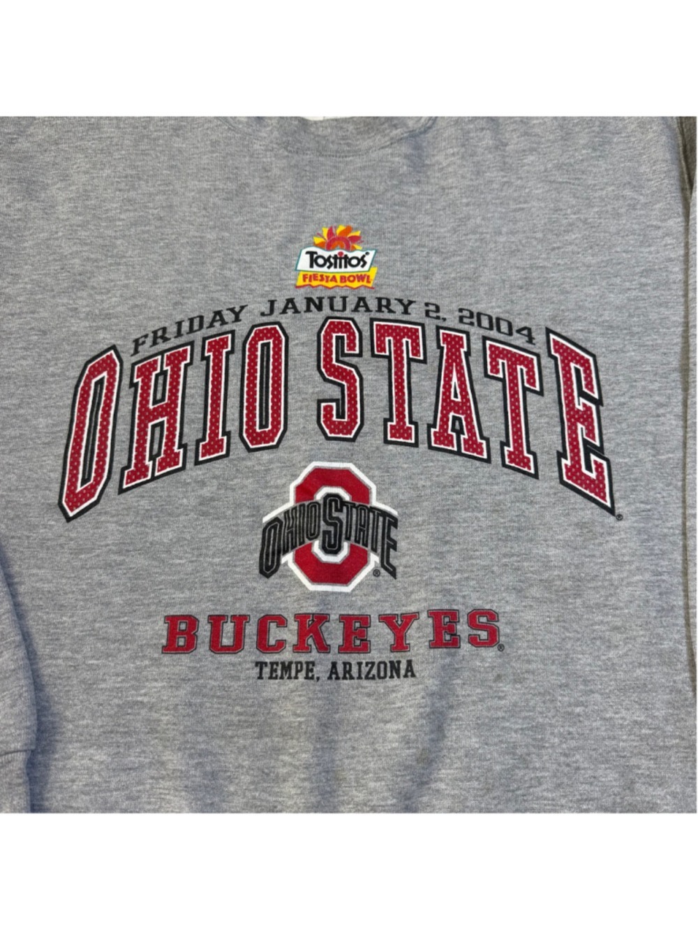 Vintage Ohio State Buckeyes OSU 2004 Fiesta Bowl Crewneck Sweatshirt Large - Picture 2 of 8